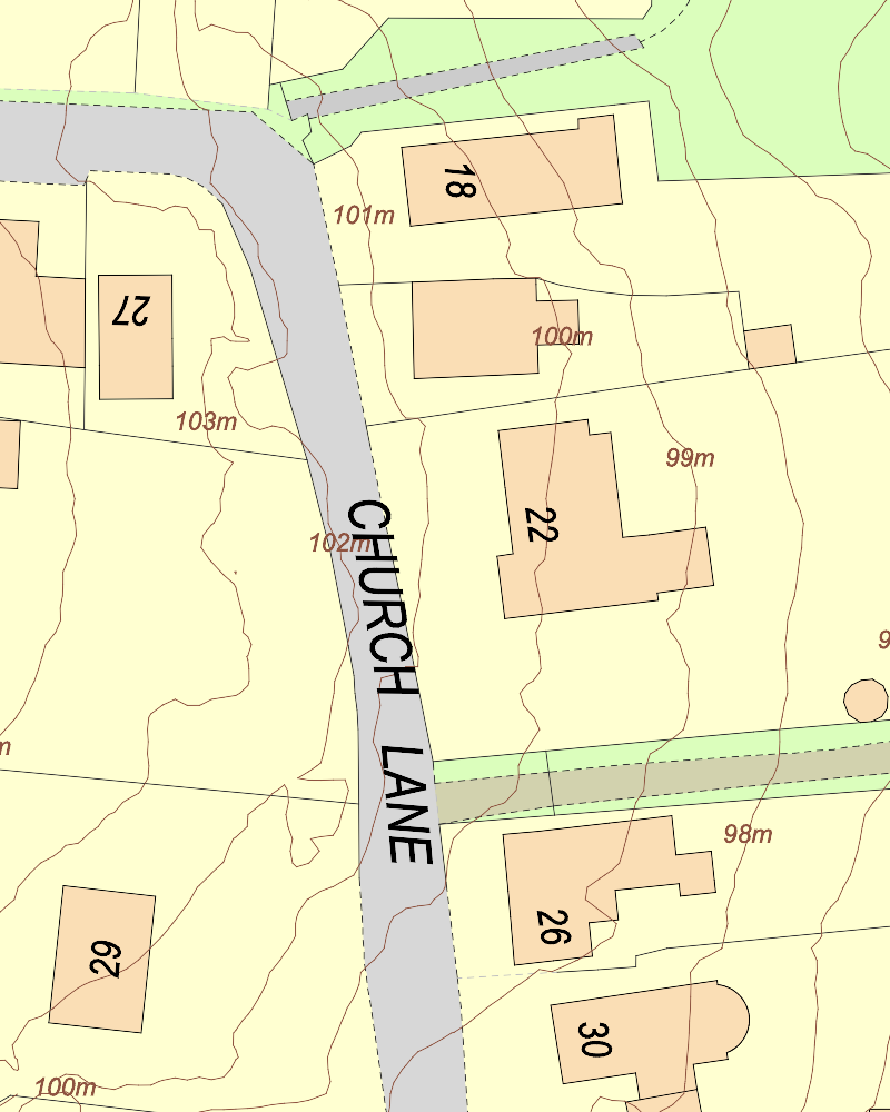 Topographical map sample map 2