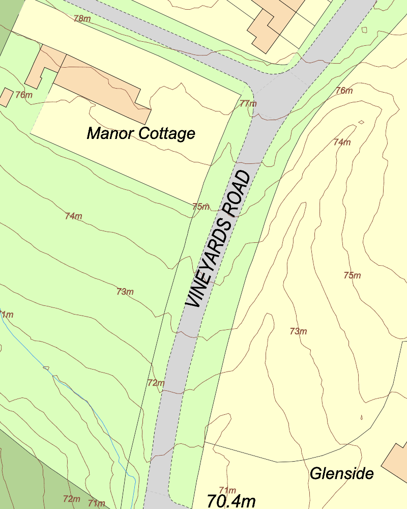 Topographical map sample map 5